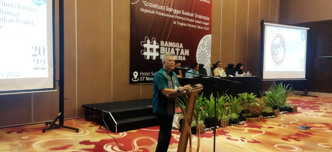 Sosialisasi Bangga Buatan Indonesia. Disperindag Babel Ajak  Mahasiswa Bangga Membeli Prodak Babel.
