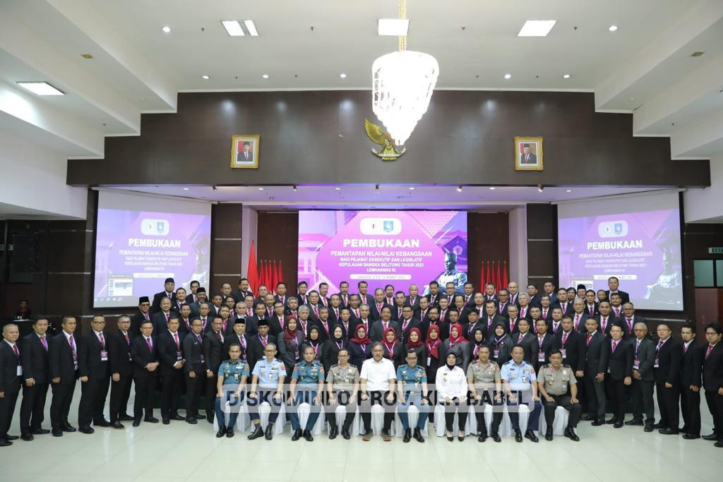 Kepala Dinas, Sekdis dan Kabid FPUI Disperindag Babel, Bersama Pejabat Babel Ikuti Diklat Pemantapan Nilai Kebangsaan 