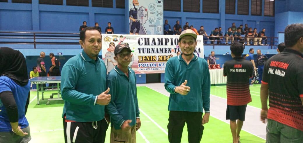 Disperidag Babel Ikut Berpartisipasi Dalam Turnamen Tenis Meja HUT ke-77 Bhayangkara 