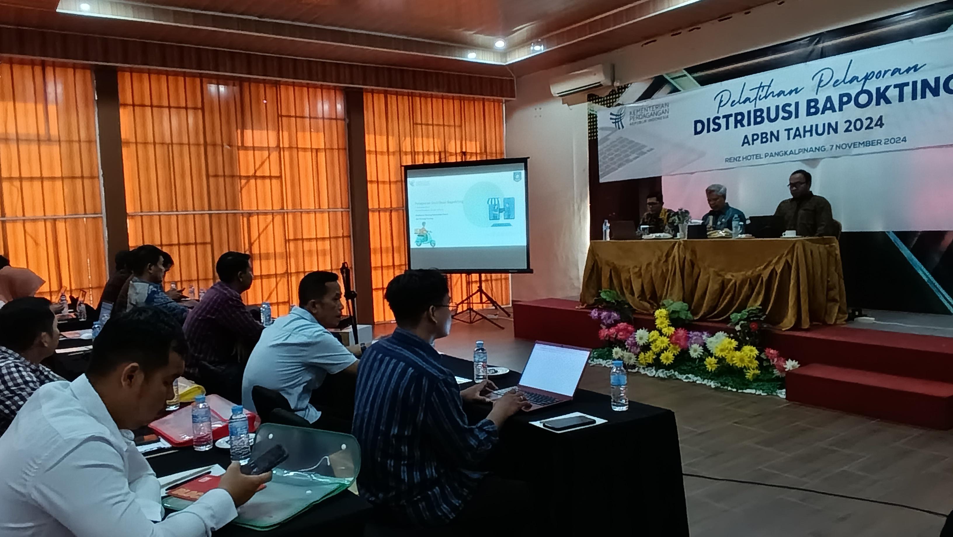 Disperindag Babel Bidang P2PK, Gelar Pelatihan Bapokting Kepada Para Pelaku Usaha Se-Babel