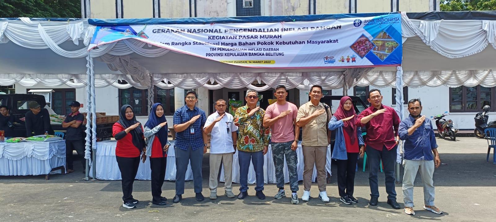 BI Sinergi Bersama Pemprov dan Bulog Gelar Operasi Pasar di Pangkalpinang dan Tanjungpandan 