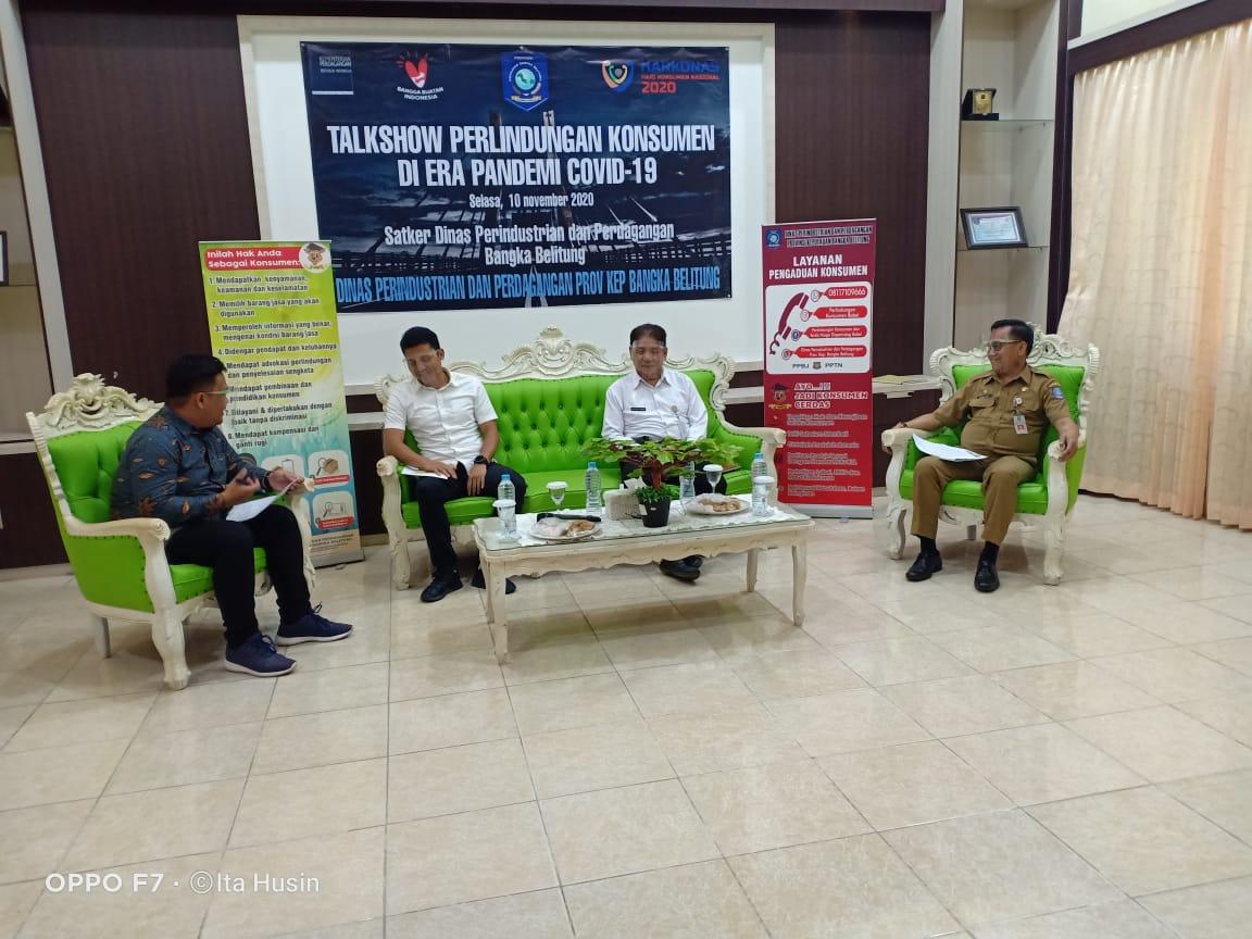 Peringati Hari Konsumen Nasional. Disperindag Gelar Talksow Perlidungan Konsumen di Era Pademi