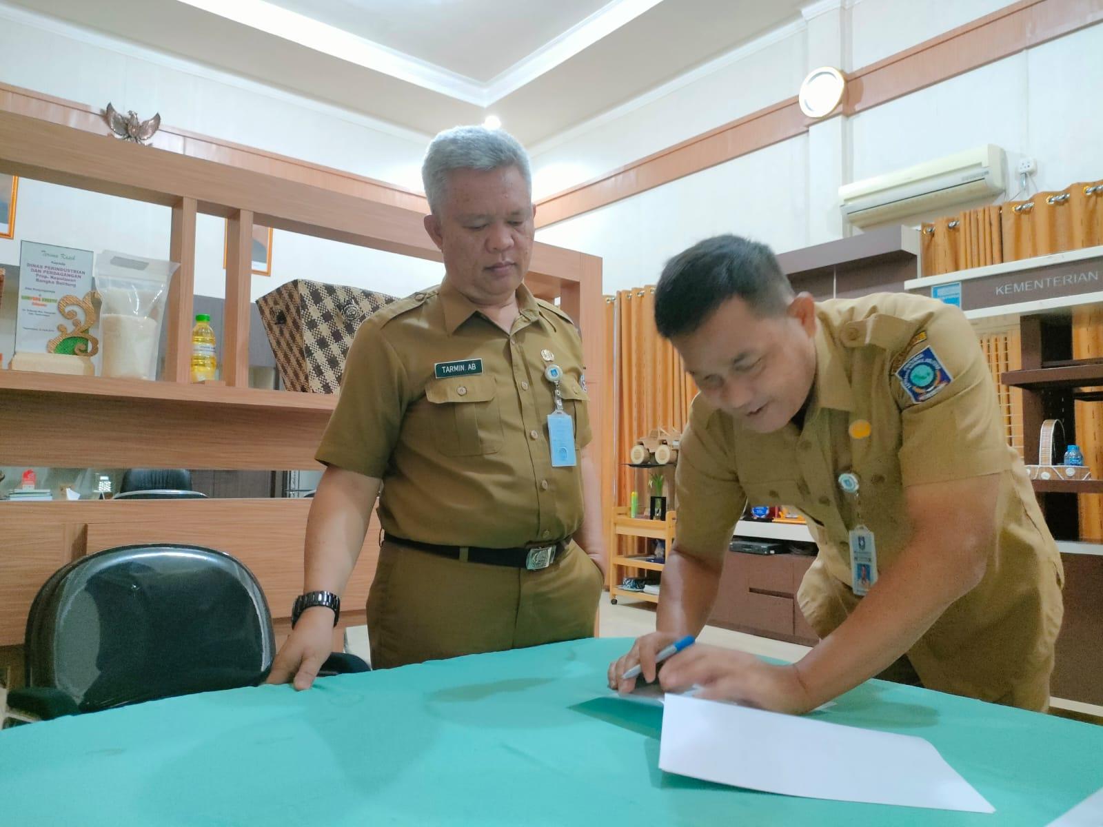 Kadis Disperindag Babel, Saksikan Penandatanganan Perjanjian Kinerja Tahun 2023
