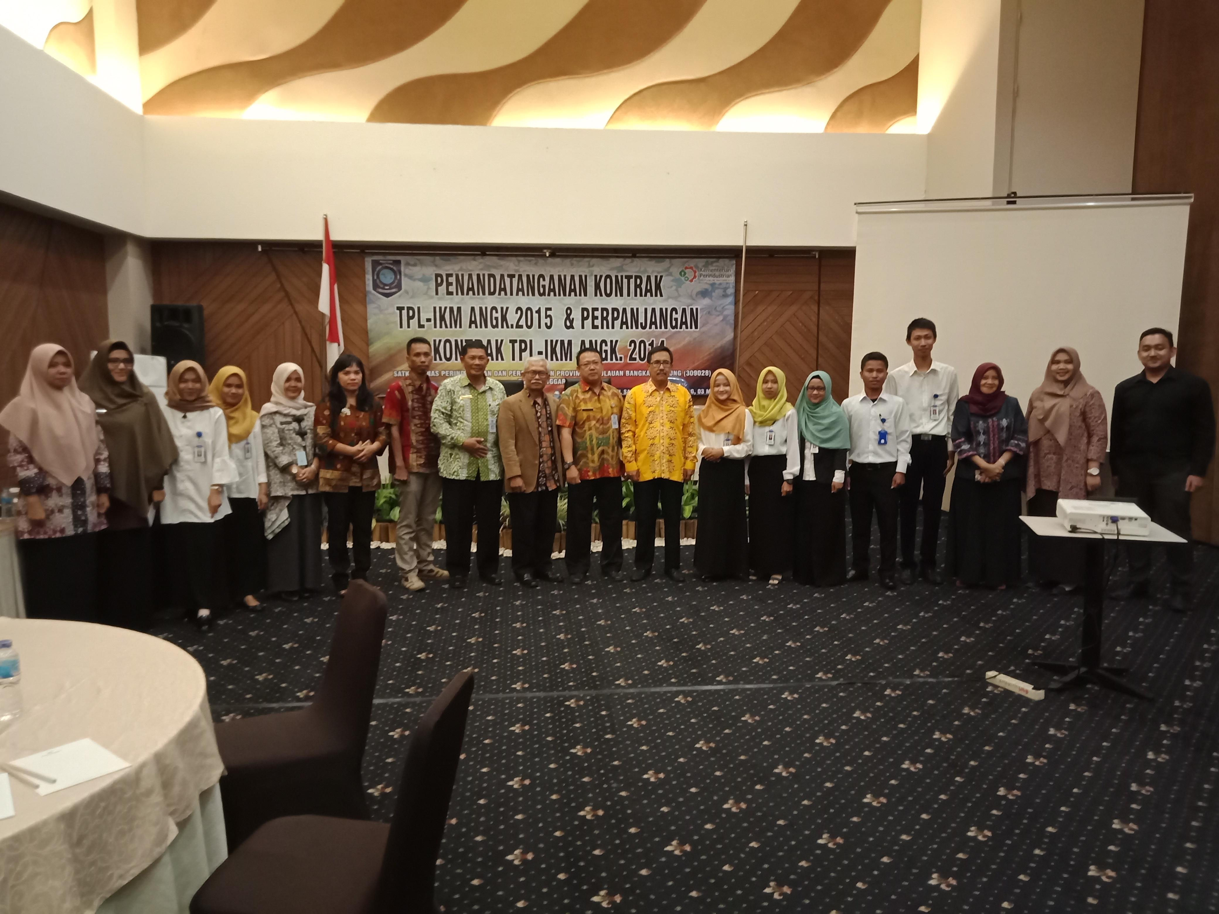 TPL-IKM Bangka Belitung Tandatangani Kontrak diPangkalpinang