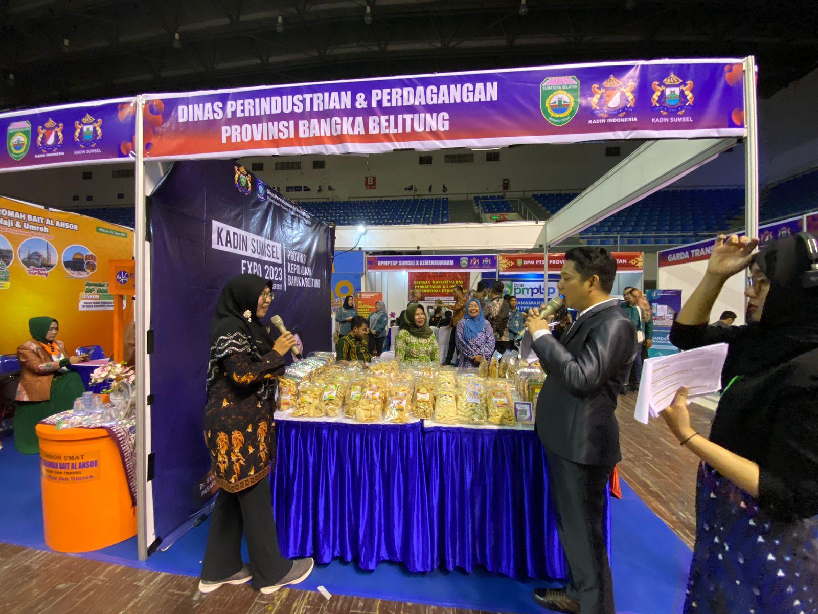 Disperindag Babel Ikut Event Kadin Sumsel EXPO 2023, Usung Produk Olahan Ikan Dan  Lada Putih.