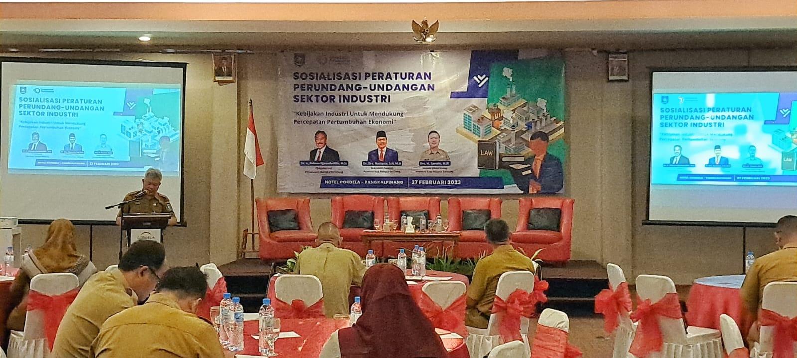 Sosialisasikan UU Sektor Industri. Disperindag Babel Mencatat Ada 28,57% Perusahaan Masuk Kategori Kepatuhan Tinggi, Dapat Penghargaan Dari Pj. Gubernur Babel. 