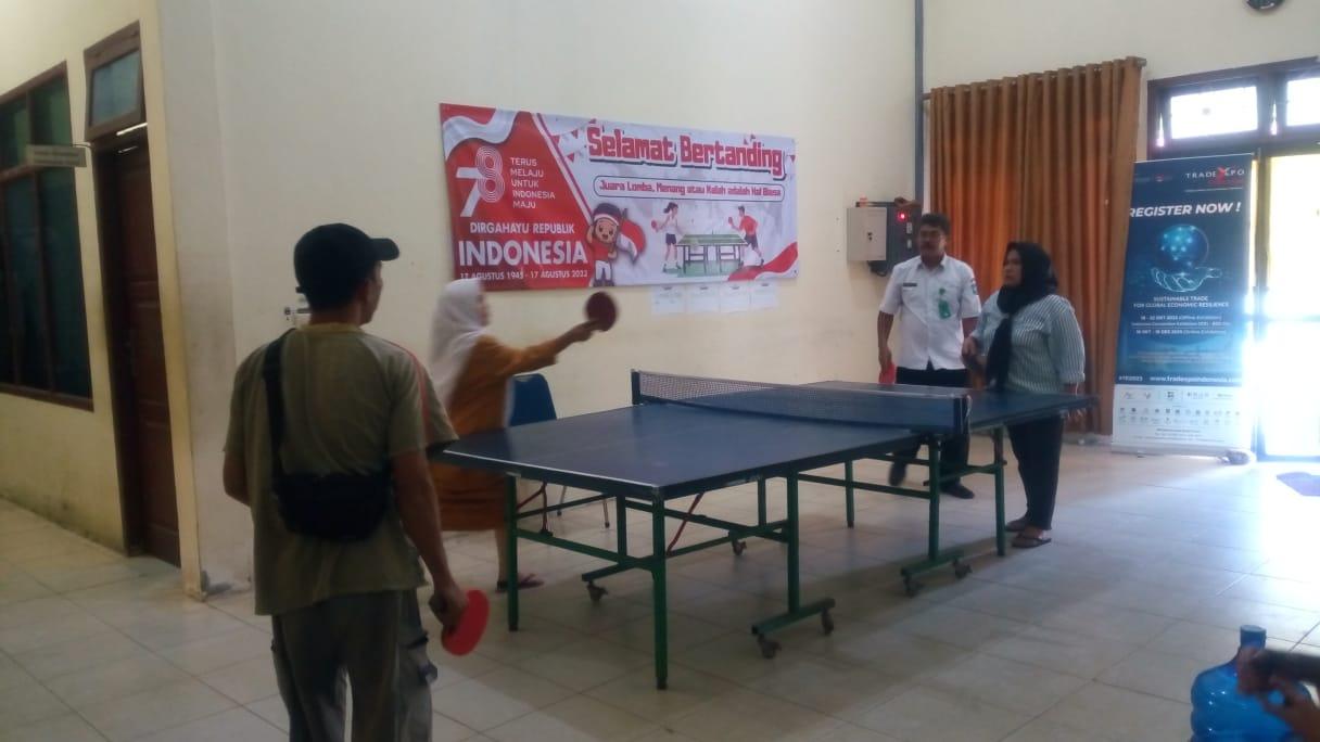 Meriahkan HUR RI Ke 78, Disperindag Babel Lomba Pingpong dan Gaple  