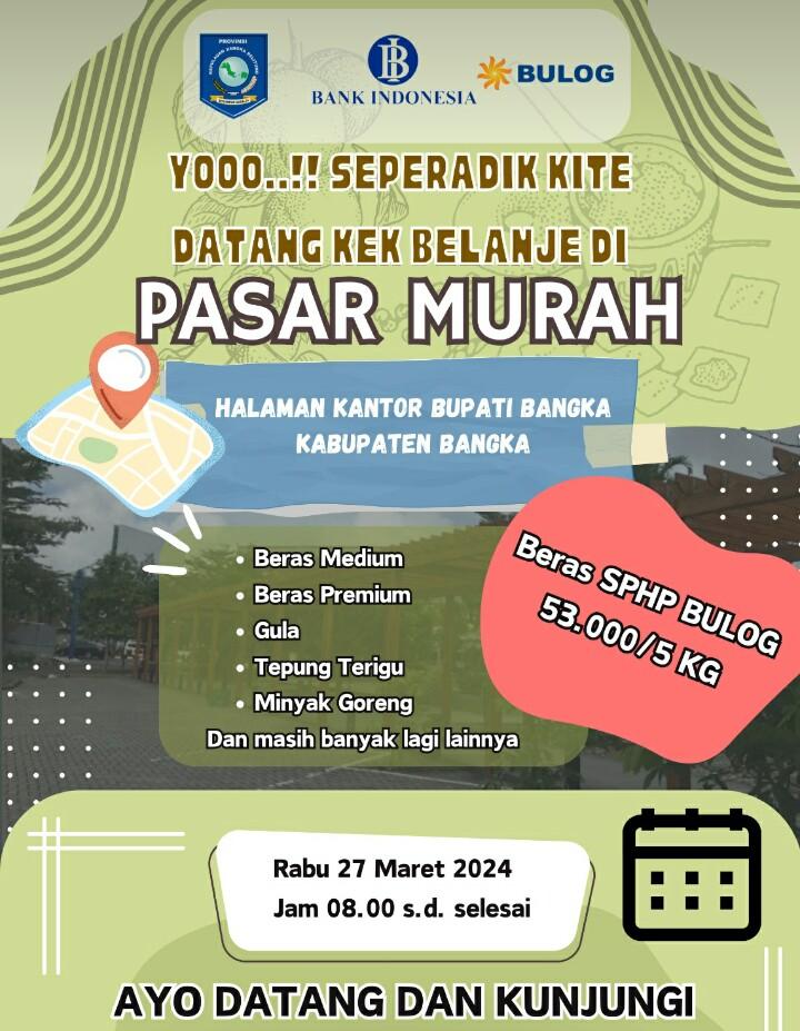 INI JADWAL OPERASI PASAR MURAH. YOO KUNJUNGI