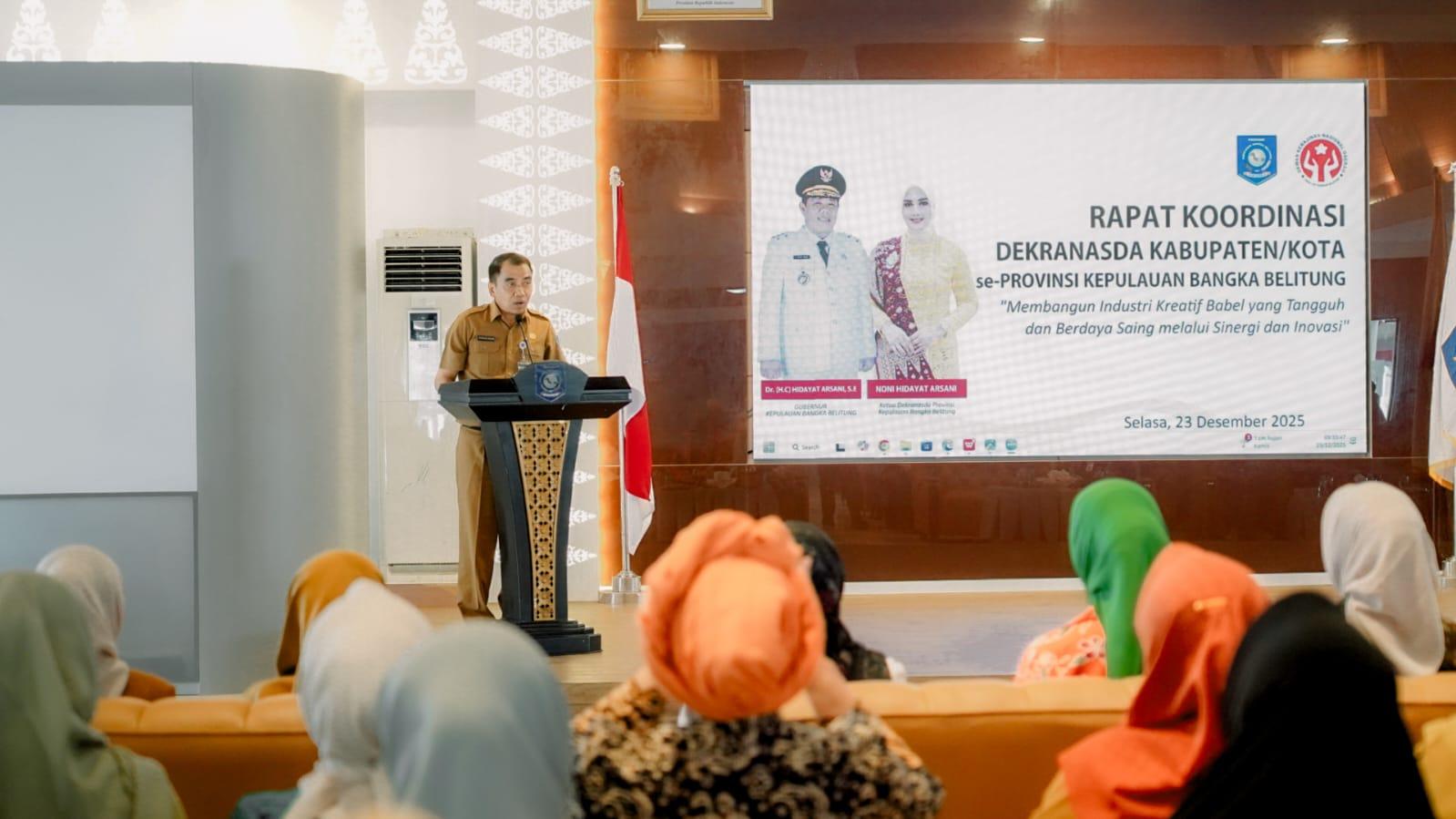 Dekranasda Babel Gelar Rakor Kabupaten dan Kota Se Babel, Sebagai Forum Perkuat Sinergi Pengembangan IKM dan UMKM