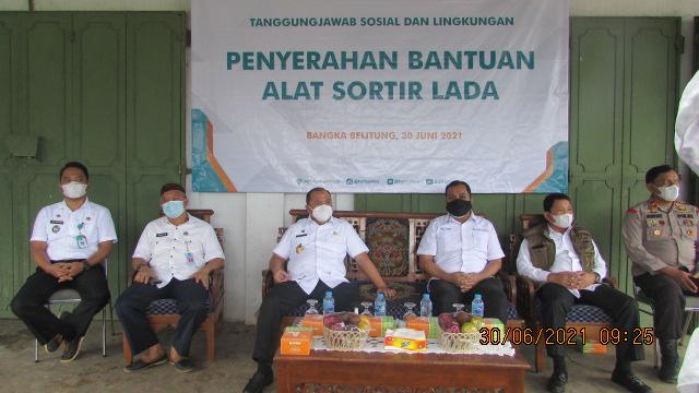 Tingkatkan Mutu dan Kualitas Lada, PT.BGR Bersama Pemprov Babel Berikan Bantuan Alat Sortir Lada Ke Gudang SRG Lada Puding dan Mangkol