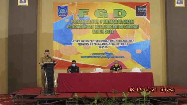 Disperindag Babel Gelar FGD Penyelesaian Perdagangan Luar Negeri