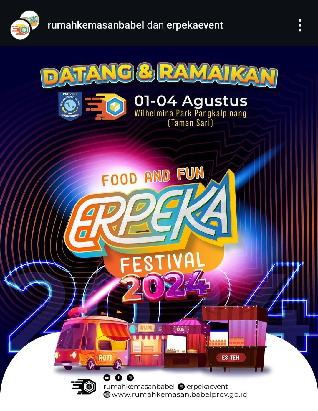 Awal Agustus. UPTD. RPK Babel Gelar ERPEKA Festival UMKM