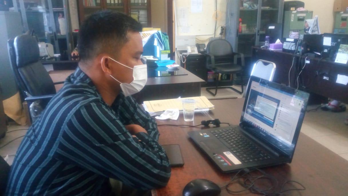 Pegawai Disperindag Babel Ikuti kegiatan Rilis PDRB TW III Tahun 2021 BPS Babel