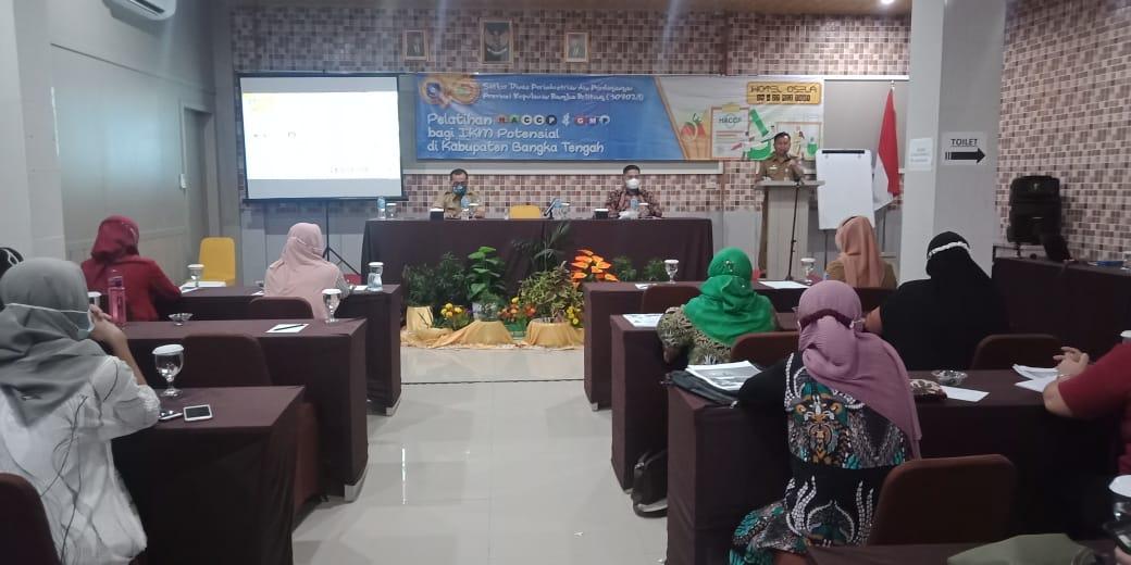 Disperindag Babel Berikan Pelatihan GMP dan HACCP bagi IKM Bangka Tengah