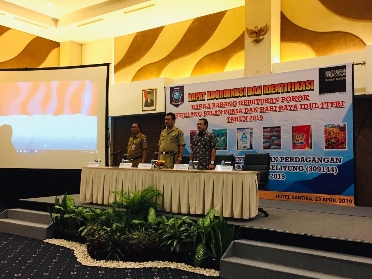 Disperindag Babel Gelar Rakor Antisipasi Meĺonjaknya Permintaan Bahan Pokok Jelang Puasa dan Idul Fitri