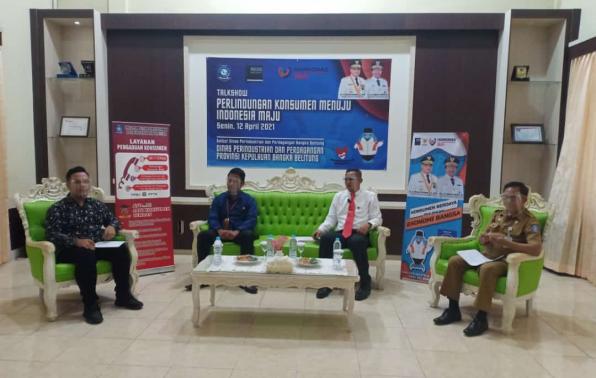  Dinas Perindustrian dan Perdagangan (Disperindag) Provinsi Kepulauan Bangka Belitung (Babel), (12/4) mengelar acara talksow Harkonas dengan tema “Perlindungan Konsumen (PK) Menuju Indonesia Maju”.